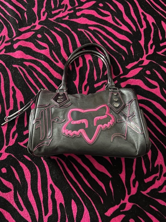 Fox Handbags - Y2k rare Fox racing Shoulder Bag with Pink Logo Accent